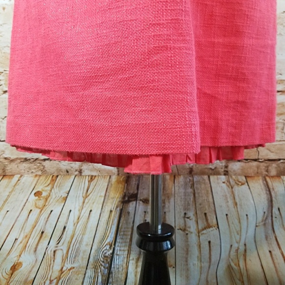 J.Crew Pink Metallic Linen Blend Strapless Dress - Picture 6 of 7